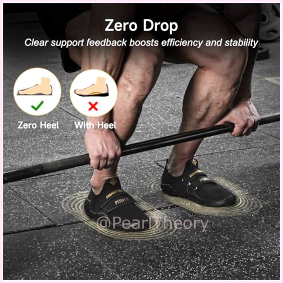 Deadlift Weight Lifting Shoes - Athletic Sneakers with Velcro Closure main image 7